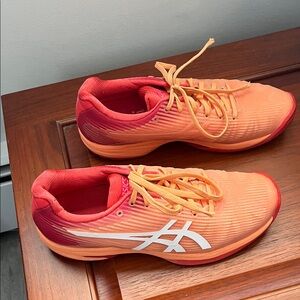 Asics Orange and Red Athletic Shoes